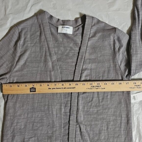 Old Navy Super-Long Open-Front Sweater with Pockets for Girls XL 14-16 Gray New - Picture 10 of 12